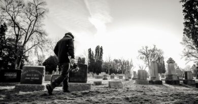 Cimetière enterrement après cérémonie